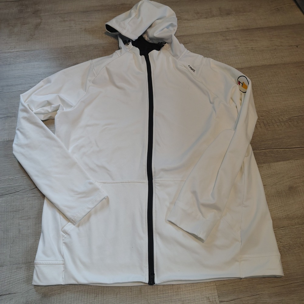UNRL Mens XL White Transfusion Golf Performance Full Zip Hoodie Jacket Minnesota